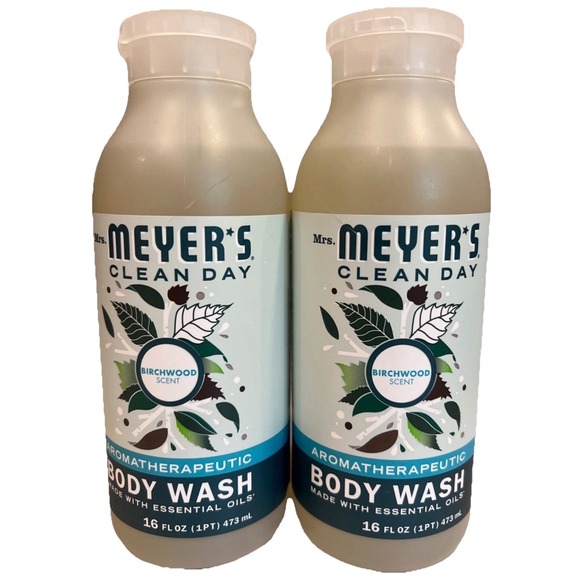 Mrs. Meyer's Clean Day Other - Mrs. Meyer's Clean Day Aromatherapeutic Body Wash, Birchwood, 16 Oz 2 Pack